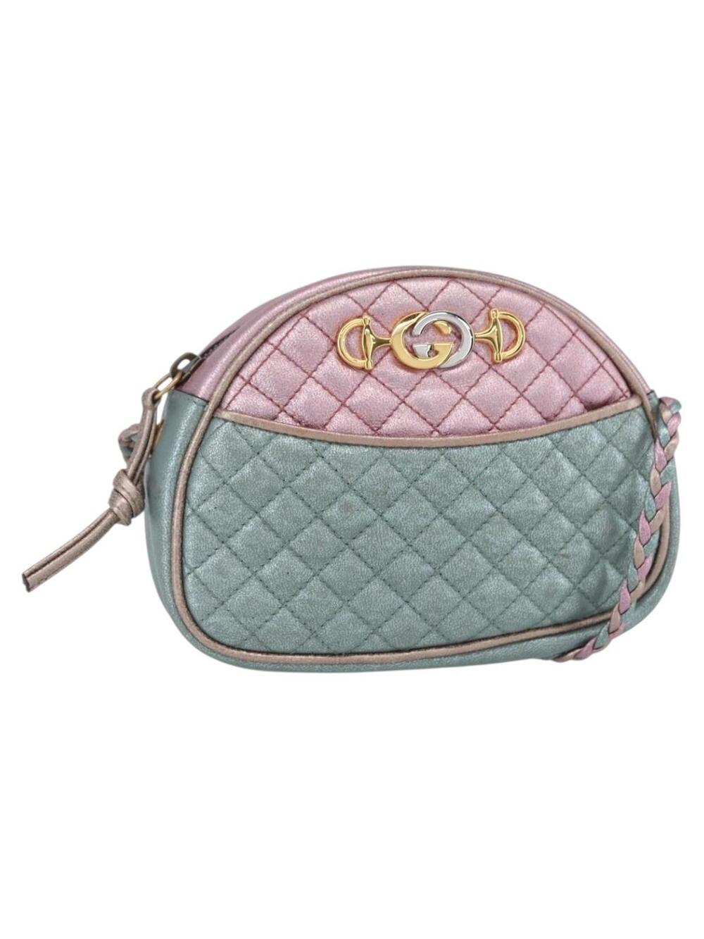Gucci Shoulder Bag Lamb Skin Light Blue #345638G51B